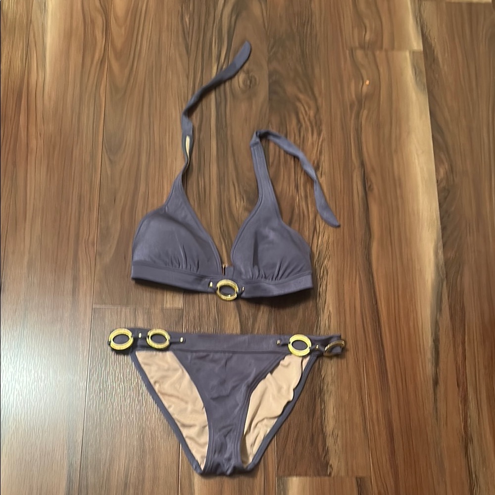 Victoria's Secret Purple Bikini with Metal Accents